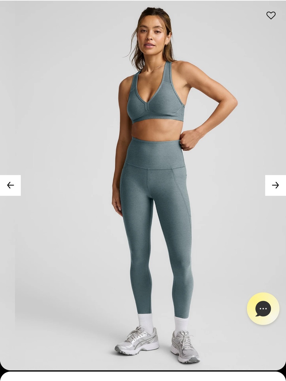 Beyond Yoga Lift Your Spirits Bra in Storm Heather